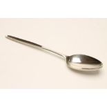 A GEORGE III SILVER MARROW SPOON, maker William Welch, Exeter, mis-struck date letter, of typical