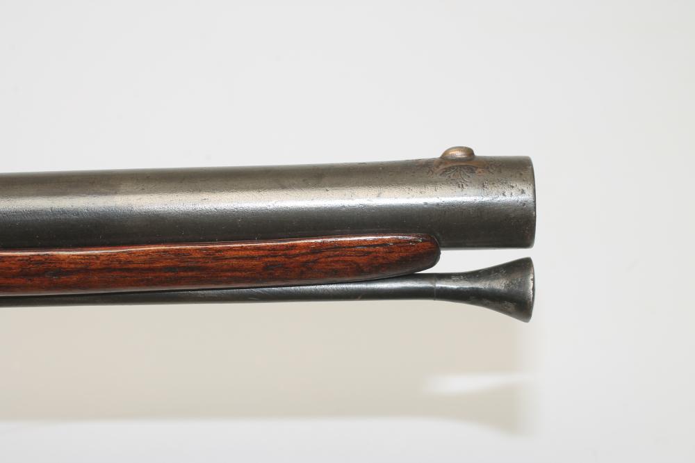 A SPANISH MIQUELET MUSKET, the 35 3/4" sighted barrel octagonal at the breech with inlaid scroll - Image 8 of 8