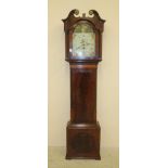 A MAHOGANY LONGCASE signed Pattinson, Halifax, the thirty hour movement with anchor escapement and