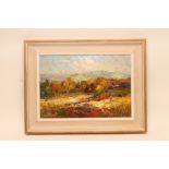 VALTER BERZINS (1925-2009), "Otley Chevin", oil on board, signed, label verso, 13" x 18 1/2", framed