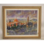 TONY BRUMMELL SMITH (b.1949), "Florence from the Boboli Gardens", watercolour and pencil, signed,