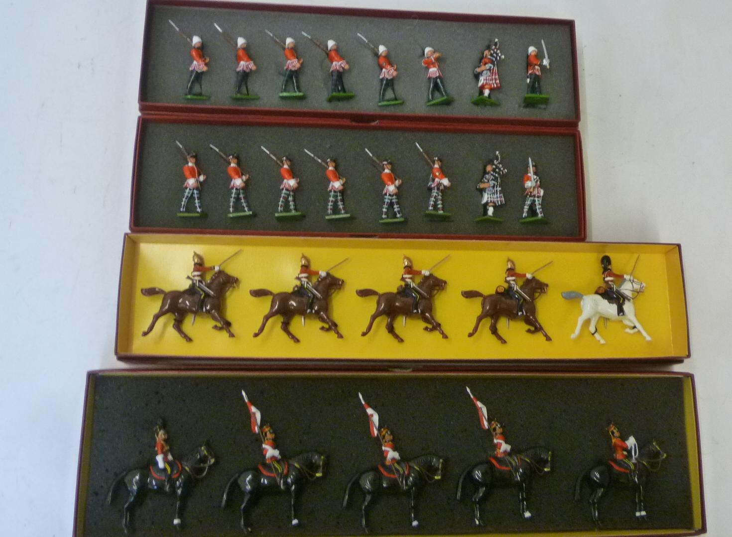 Four Britains Special Collectors Edition Sets 00126 Royal Scots Marching, 00127 Highland Light