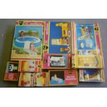 A collection of seventeen Sindy accessories (boxed) including Bathroom Gift Set, Swimming Pool,