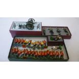 Steadfast Soldiers King's Troop Royal Horse Artillery, 13? pounder gun and four figures, in two