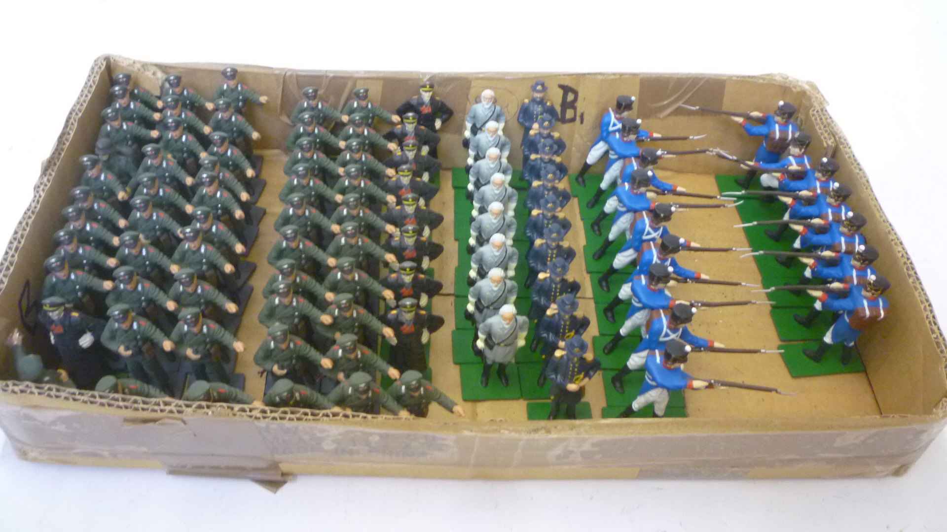 A collection of Blue Box 60mm metal figures comprising sixty German 2nd World War Officers, various,