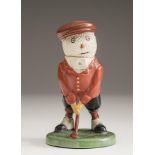 A WILTSHAW & ROBINSON CARLTON CHINA GOLFING FIGURE, c.1910, modelled by John Hassall as a male