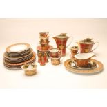 VERSACE FOR ROSENTHAL - A porcelain part dinner and breakfast service printed with the "Medusa"