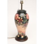 A MOORCROFT POTTERY LAMP BASE to match the previous lot (Est. plus 18% premium inc. VAT)