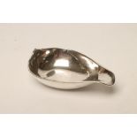 AN EARLY VICTORIAN SILVER PAP BOAT, makers Hands & Son, London 1849, of plain oval form, 4" long,