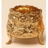 A LATE GEORGE III BRITANNIA STANDARD SILVER GILT SUGAR BASIN, maker Edward Farrell, London 1818,