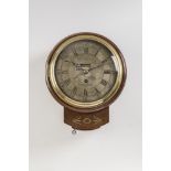 A SMALL MAHOGANY CASED DROP DIAL WALL TIMEPIECE by William Smith, London, early 19th century, the