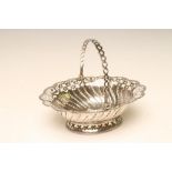 A GEORGE III SILVER EPERGNE BASKET, makers Charles Aldridge & Henry Green, London 1773, of oval