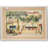 CHARLES ROBERT DOYLY-JOHN (1906-1993), Menton, Monte Carlo, oil on canvas, signed, label for