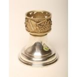 A YORK MINSTER SILVER DWARF CANDLESTICK, maker H Miller, London 1989, no.357 of a limited edition of