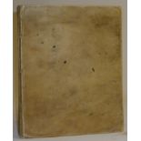 DIGBY CAYLEY, VELLUM BOUND ACCOUNT BOOK, small quarto with penned dates to spine - 1744-1747,