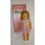 A Chiltern Vinyl doll "Hair Brunette", in original box (AF), 10" high (Est. plus 18% premium inc.