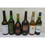 One bottle Gonzalez Byass Elegante Fino, one litre Harveys Club Amontillado, one bottle Harveys Club