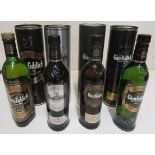 One bottle Glenfiddich Ancient Reserve 18 years old, one bottle Glenfiddich Caoran Reserve 12