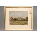 JOSEPH WEST (1882-1958), "The Old Farm, Morton Chesere" (sic), watercolour and pencil heightened