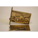 A JOSEPH KAYE BRASS ASYLUM LOCK, with double throw mortice mechanism, with key, c.1890, from High