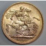 A VICTORIA YH GOLD SOVEREIGN, 1880 (Est. plus 18% premium inc. VAT)