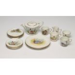 A GRIMWADES CHINA BEATRIX POTTER "PETER RABBIT" PART NURSERY TEA SET, 1920's, printed in colours