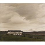 PETER BROOK (1927-2009), White Cottages, oil on canvas, signed and inscribed, label verso for Agnew,