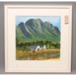 ANDREW WADE (Contemporary), Stud Farm, Franschhoek, South Africa, mixed media, signed, dated verso