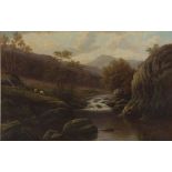 WILLIAM MELLOR (1851-1931), On the Lledr North Wales, oil on canvas, signed, inscribed verso, 24"