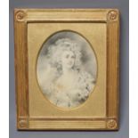 CIRCLE OF JOHN DOWNMAN (1750-1824), Portrait of a Lady, possibly Georgiana Duchess of Devonshire,