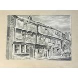 F S Smith drawing of the Yarmouth Tavern in Old Hull 15 x 22.5