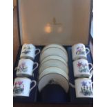 Boxed Royal Worcester coffee service.