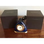 Gucci travel alarm clock in presentation case