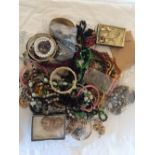 A quantity of vintage costume jewellery.