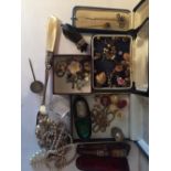 Miscellaneous lot including earrings, tie pins etc.