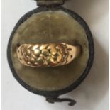 Eighteen carat gold ring, size O. Approximate weight 2.5gms.