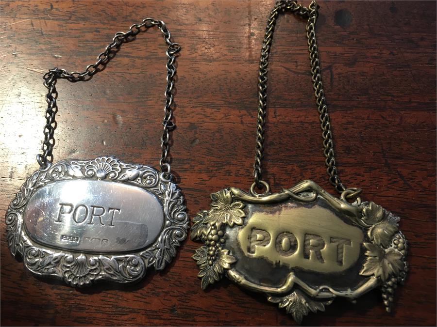 Silver Port label with a plated version