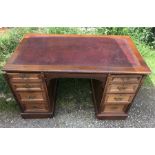 Late 19th c pedestal desk