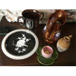 Selection various ceramics inc. Ashworth's tazza