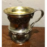 Superb Regency silver tankard by Rebecca Emes & Edward Barnard 1826