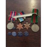 WW II medal group for Warrant Officer G Wood rear gunner on a Stirling LJ-883 shot down 1944