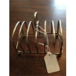 London silver toast rack 1931 4.3 ozt