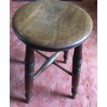 Mid 19th c wooden kitchen stool