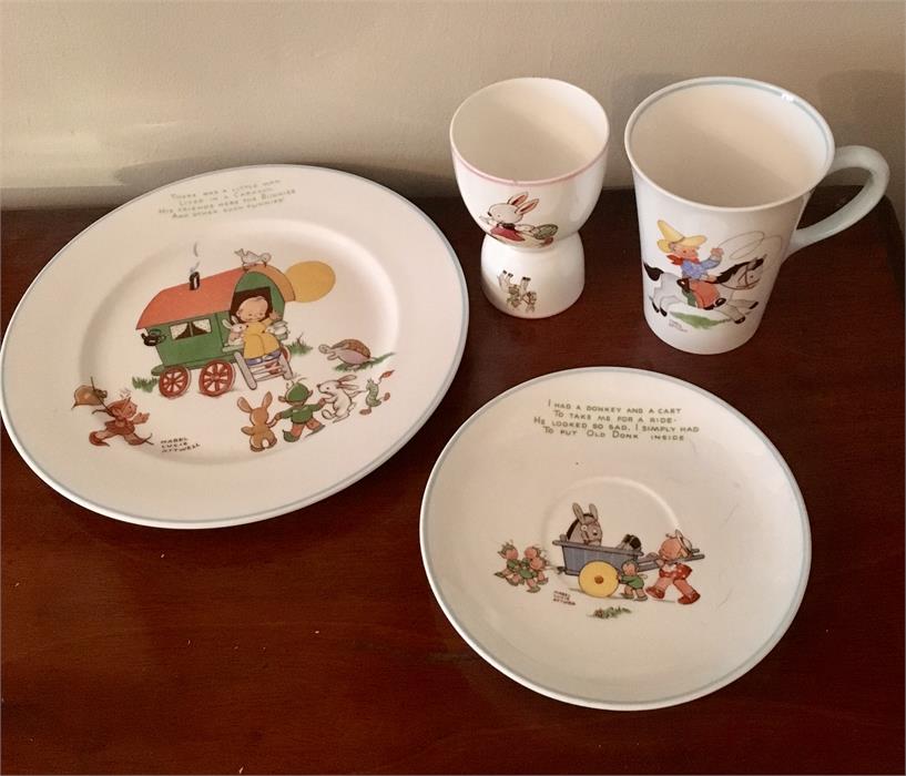 Four items Nursery Ware from Shelley ex. John Heron