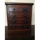 Victorian mahogany miniature chest of drawers