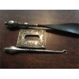 Silver card case? Shoe horn and button hook