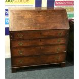 Oak 19th c bureau