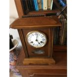 A 1920's mahogany mantle clock