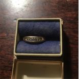 Ladies 18ct gold ring set with diamond chips size N