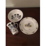 Two pieces Beatles Shelley china and a Luct Davidson dog study plate